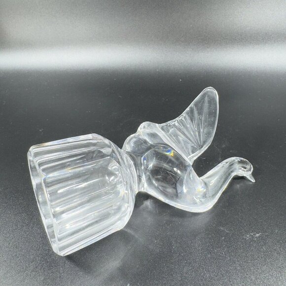 Vintage Clear Flying Glass Crystal Bird Figurine Glassware Decor Figure VTG - Picture 5 of 10